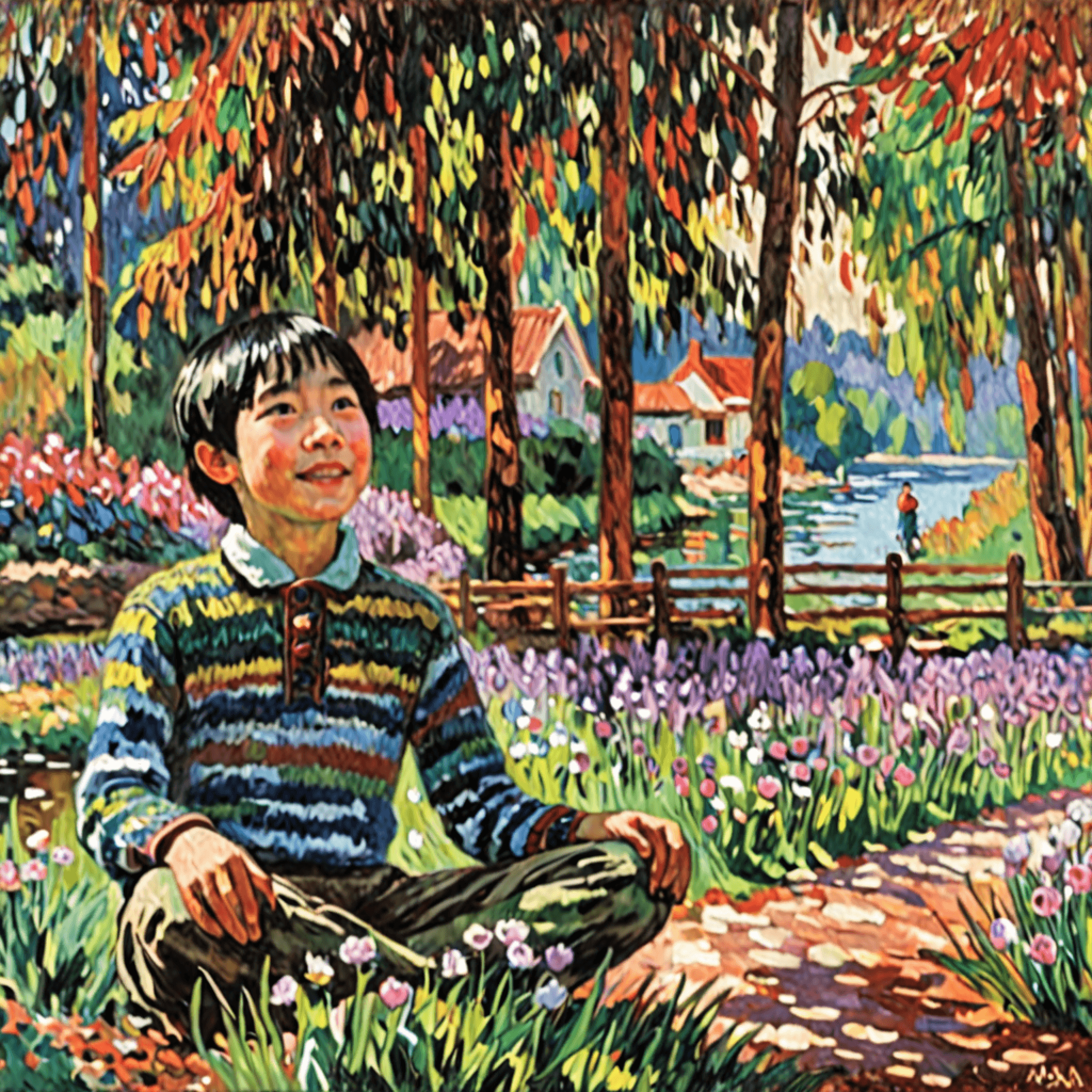 Portrait of Kyle, age 10 by Claude Monet